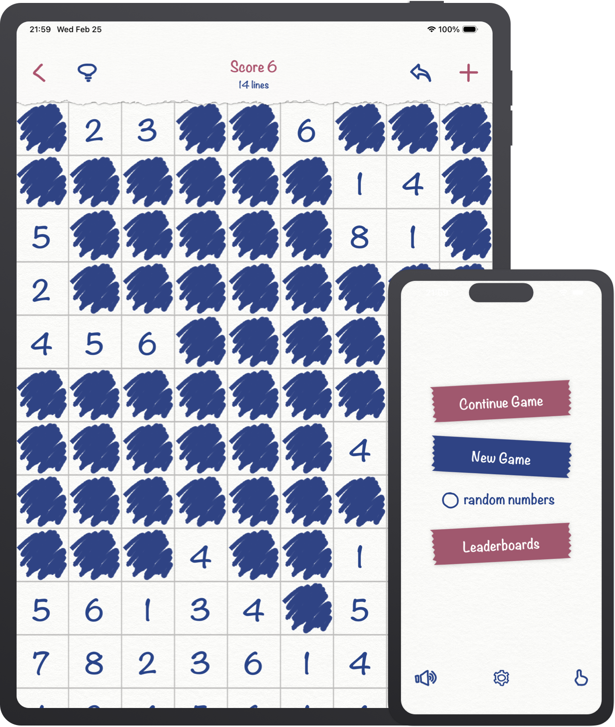 Numbers'19 app screen
